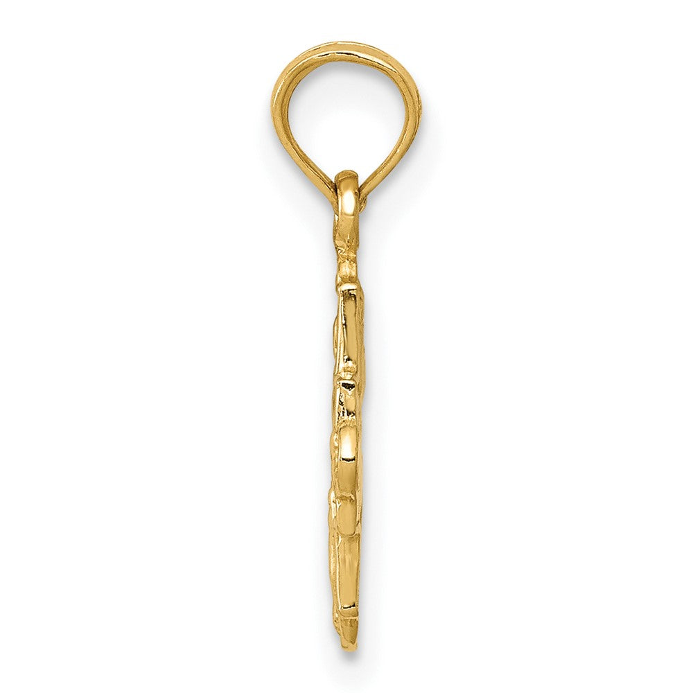 10K Yellow Gold Miniature Four Way Medal Pendant