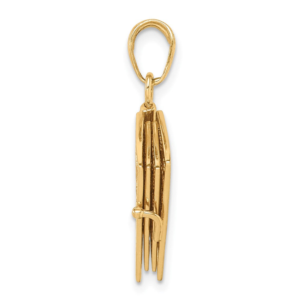 10K Yellow Gold 10K 3D Lord'S Prayer Bible Pendant