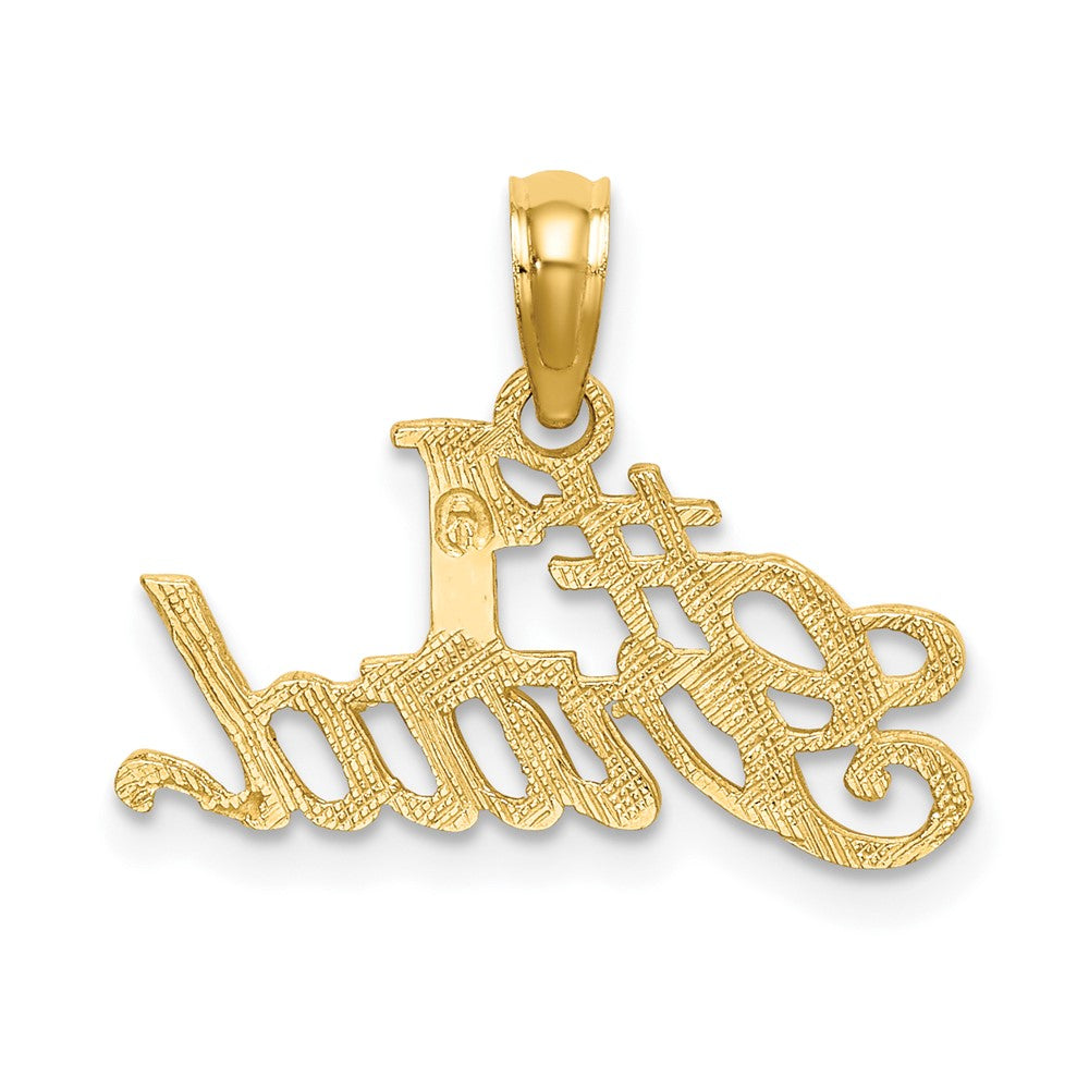 10K Yellow Gold #1 Grad Pendant
