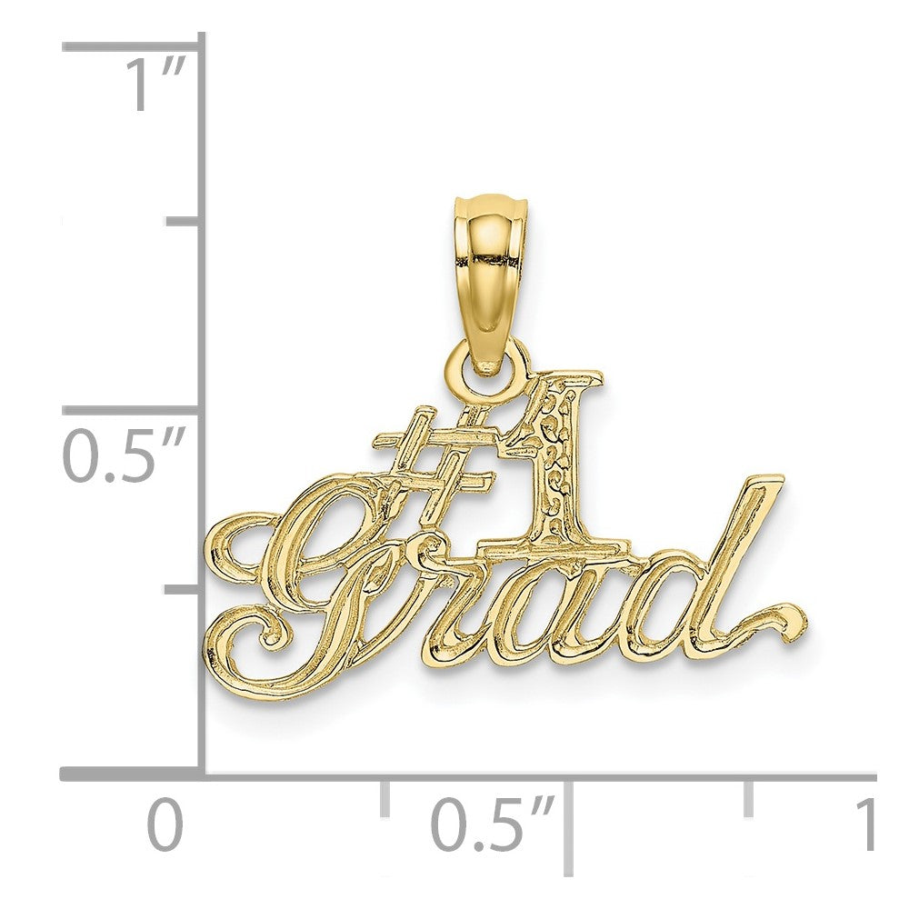 10K Yellow Gold #1 Grad Pendant