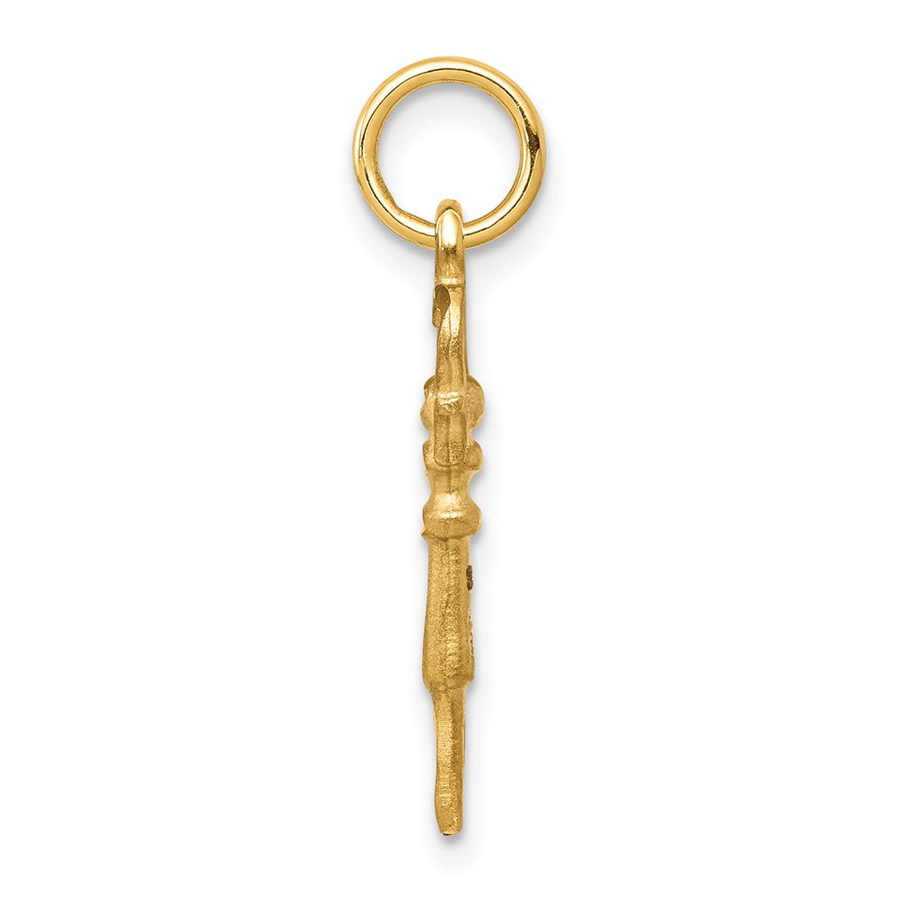 10k Yellow Gold Solid Key Charm