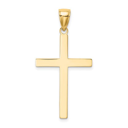 10K Yellow Gold Polished Cross Pendant