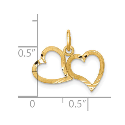 10k Yellow Gold Heart Charm