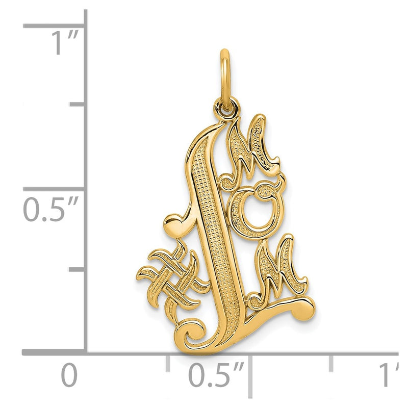 10k Yellow Gold #1 MOM Charm