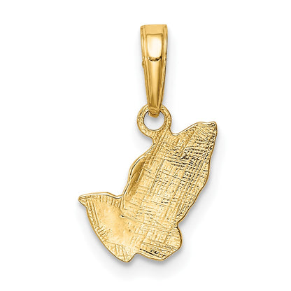 10K Yellow Gold 10K Praying Hands Pendant