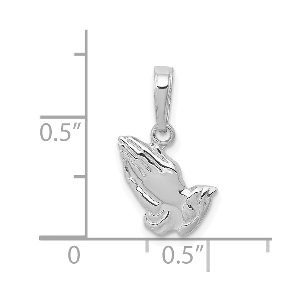 10K White Gold 10K Praying Hands Pendant