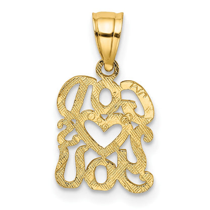 10K Yellow Gold 10K God Hearts You Charm