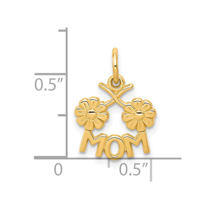 10k Yellow Gold MOM Charm