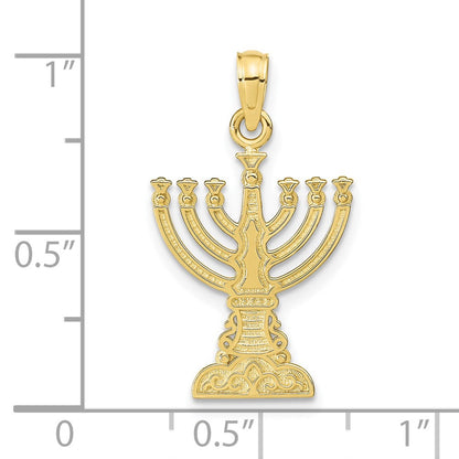 10K Yellow Gold 10K Menorah Pendant