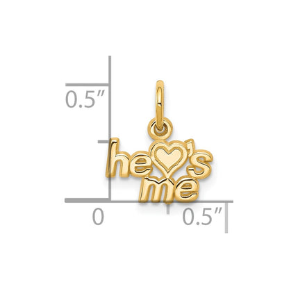 10k Yellow Gold He LOVES ME Charm