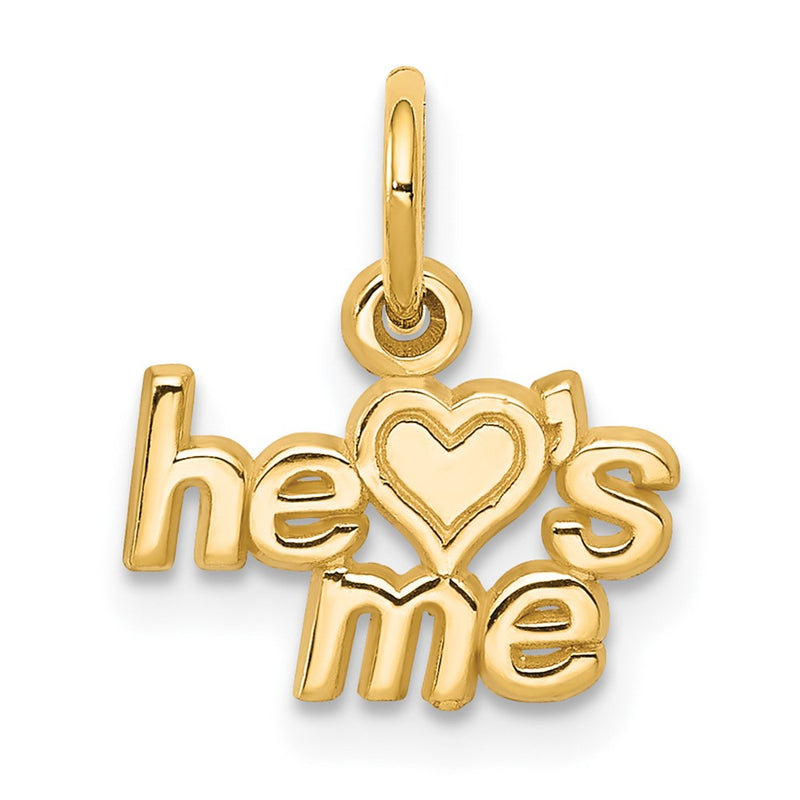 10k Yellow Gold He LOVES ME Charm