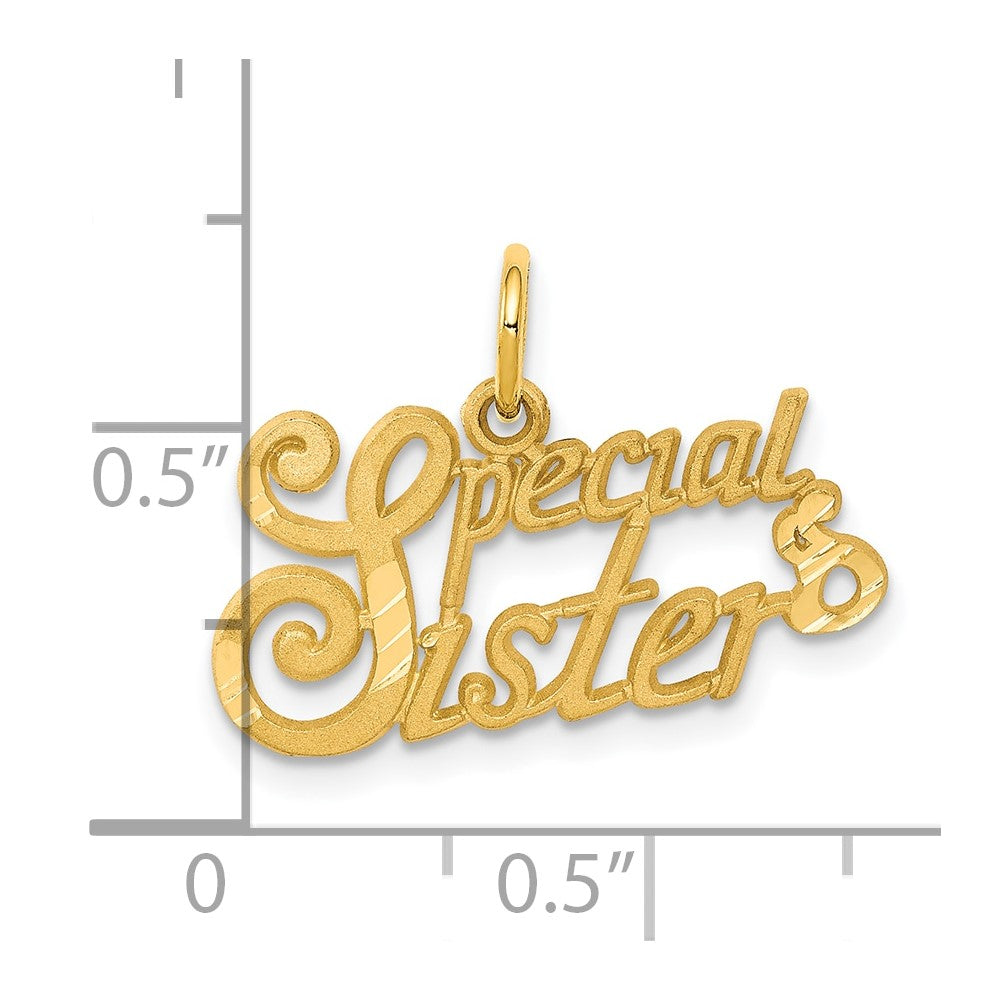 10k Yellow Gold SPECIAL SISTER Charm