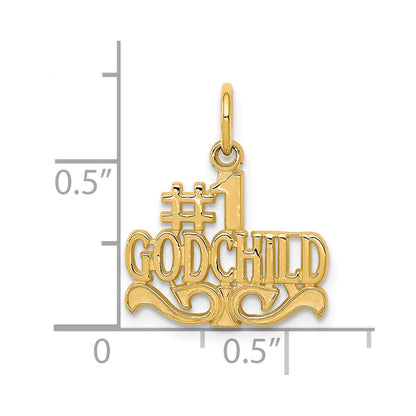 10k Yellow Gold #1 GODCHILD Charm