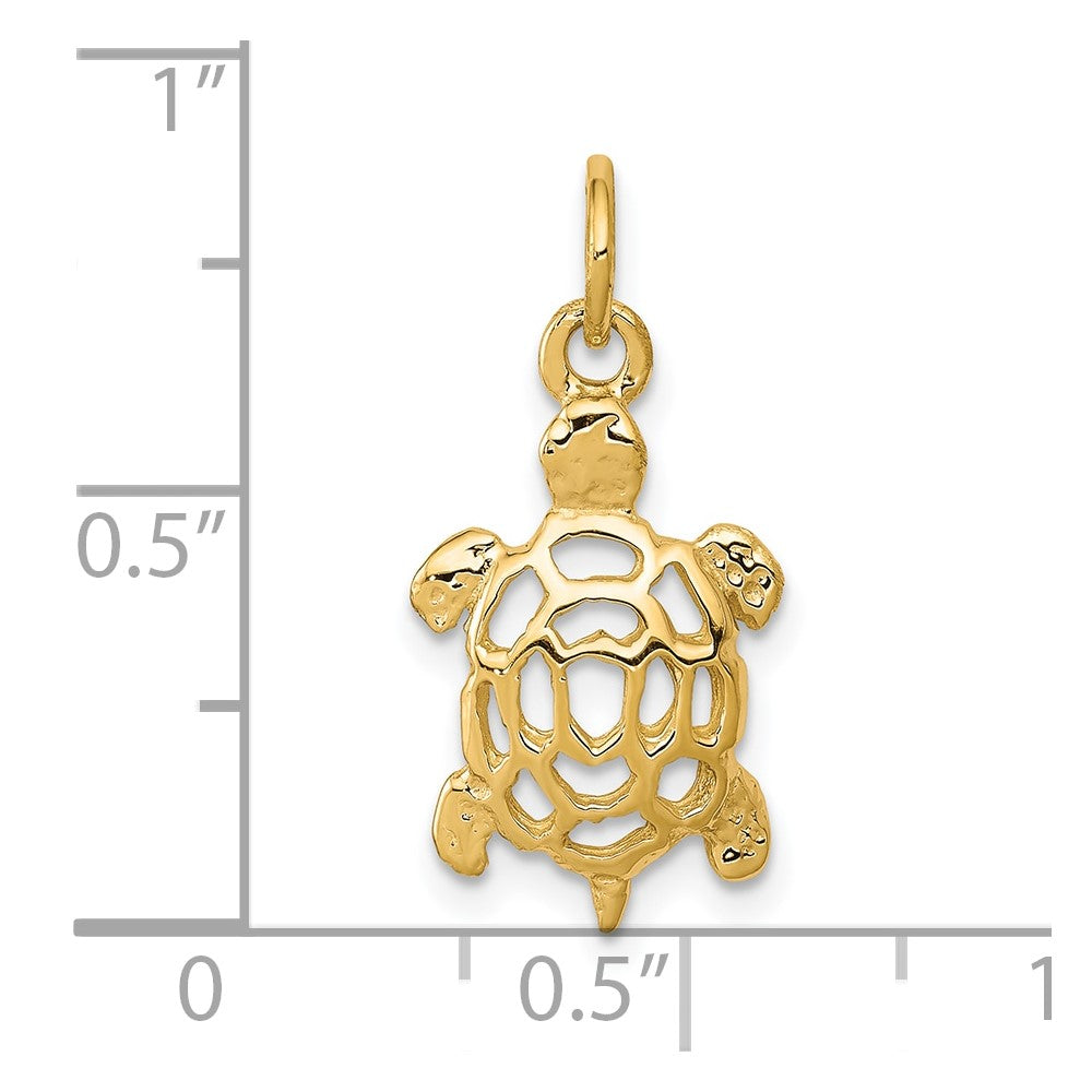 10k Yellow Gold Turtle Charm