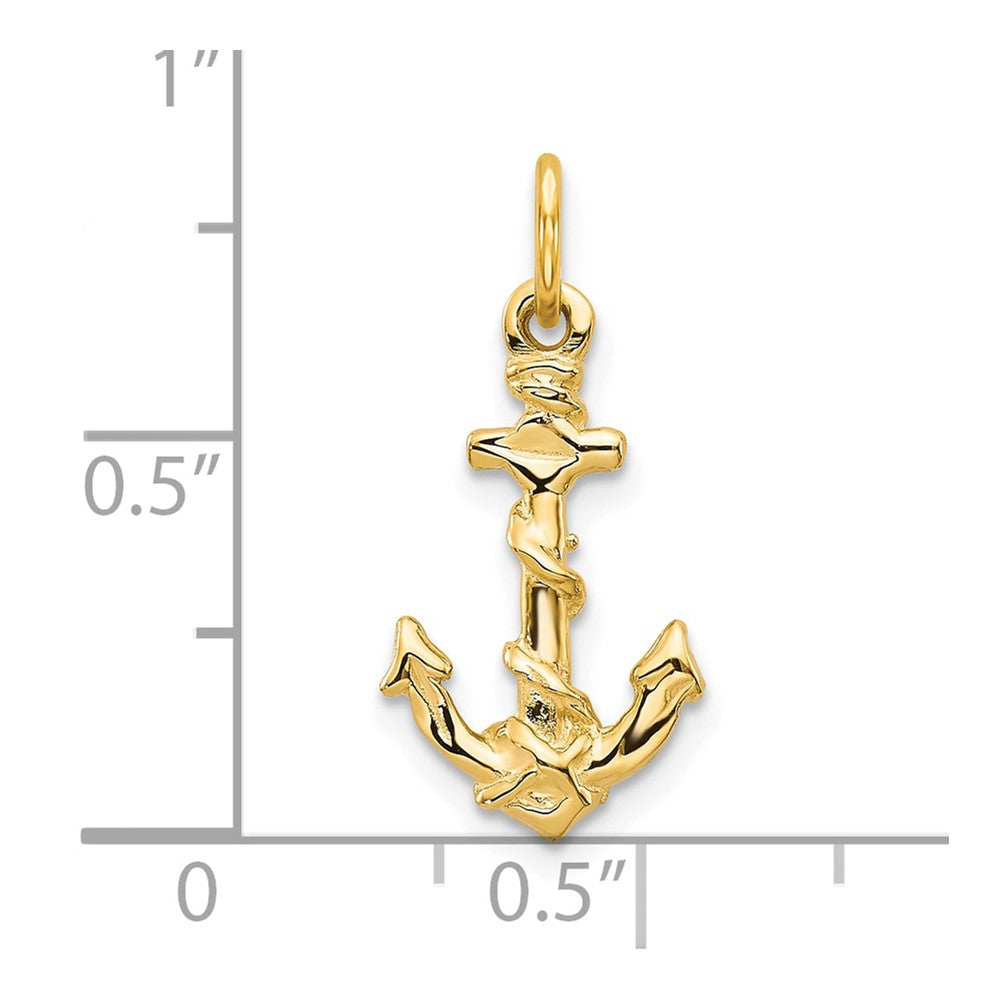 10k Yellow Gold Anchor Pendant