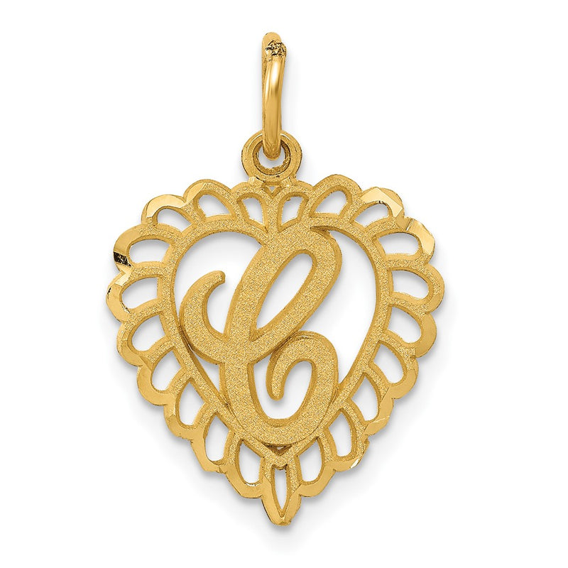 10K Yellow Gold 10Ky Initial C Charm