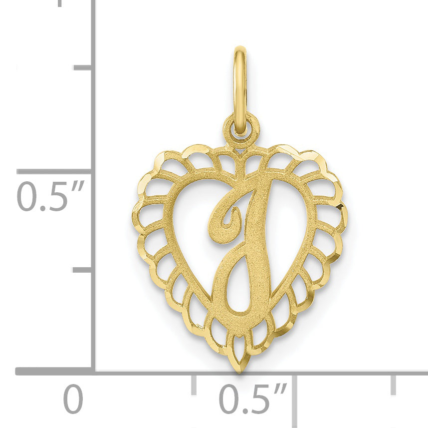 10K Yellow Gold Initial I Charm