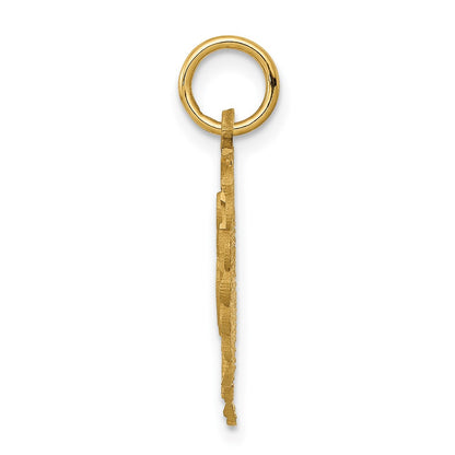 10K Yellow Gold Initial K Charm