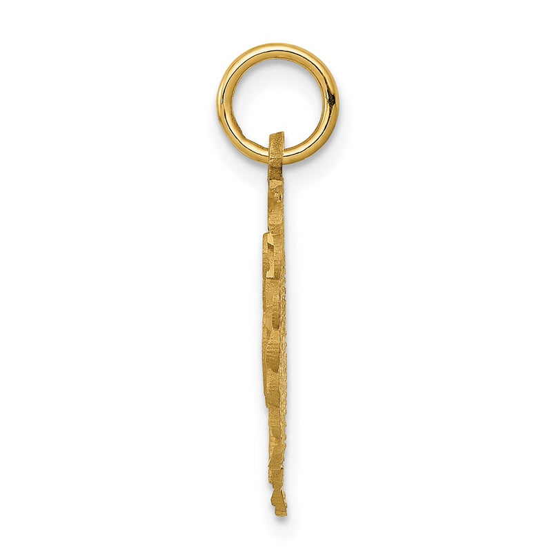 10K Yellow Gold Initial K Charm