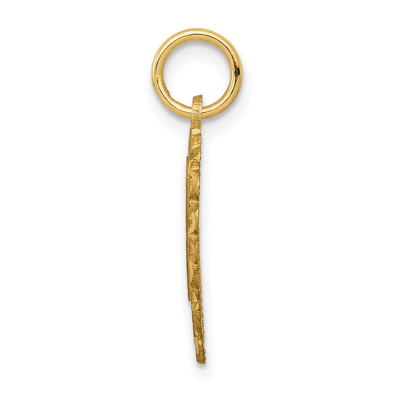 10K Yellow Gold Initial L Charm