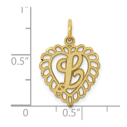 10K Yellow Gold Initial L Charm