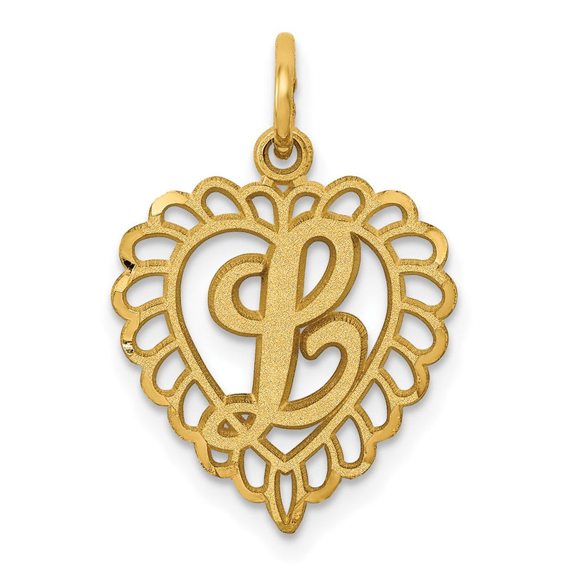 10K Yellow Gold Initial L Charm