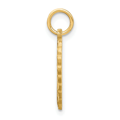 10K Yellow Gold Initial O Charm