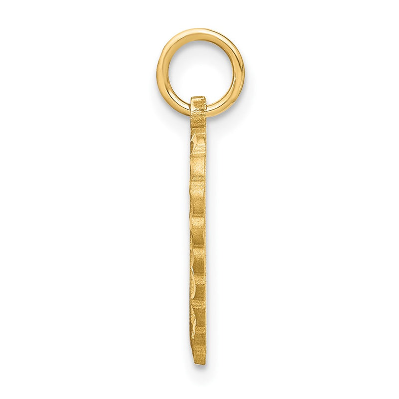 10K Yellow Gold Initial O Charm