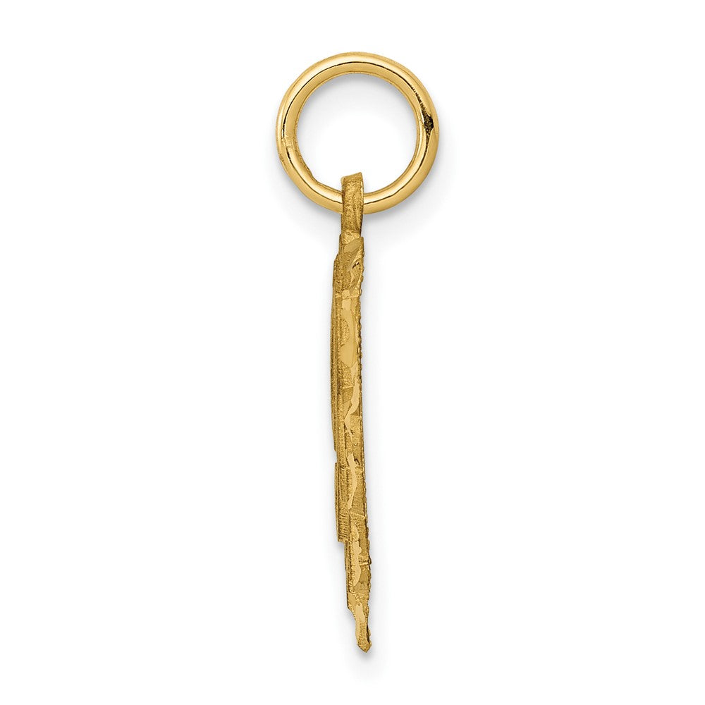 10K Yellow Gold Initial R Charm