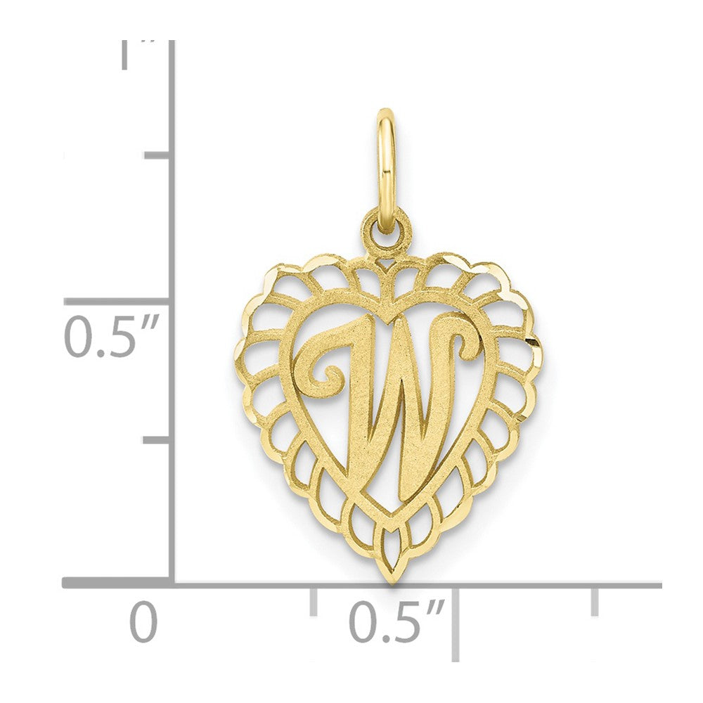 10K Yellow Gold Initial W Charm