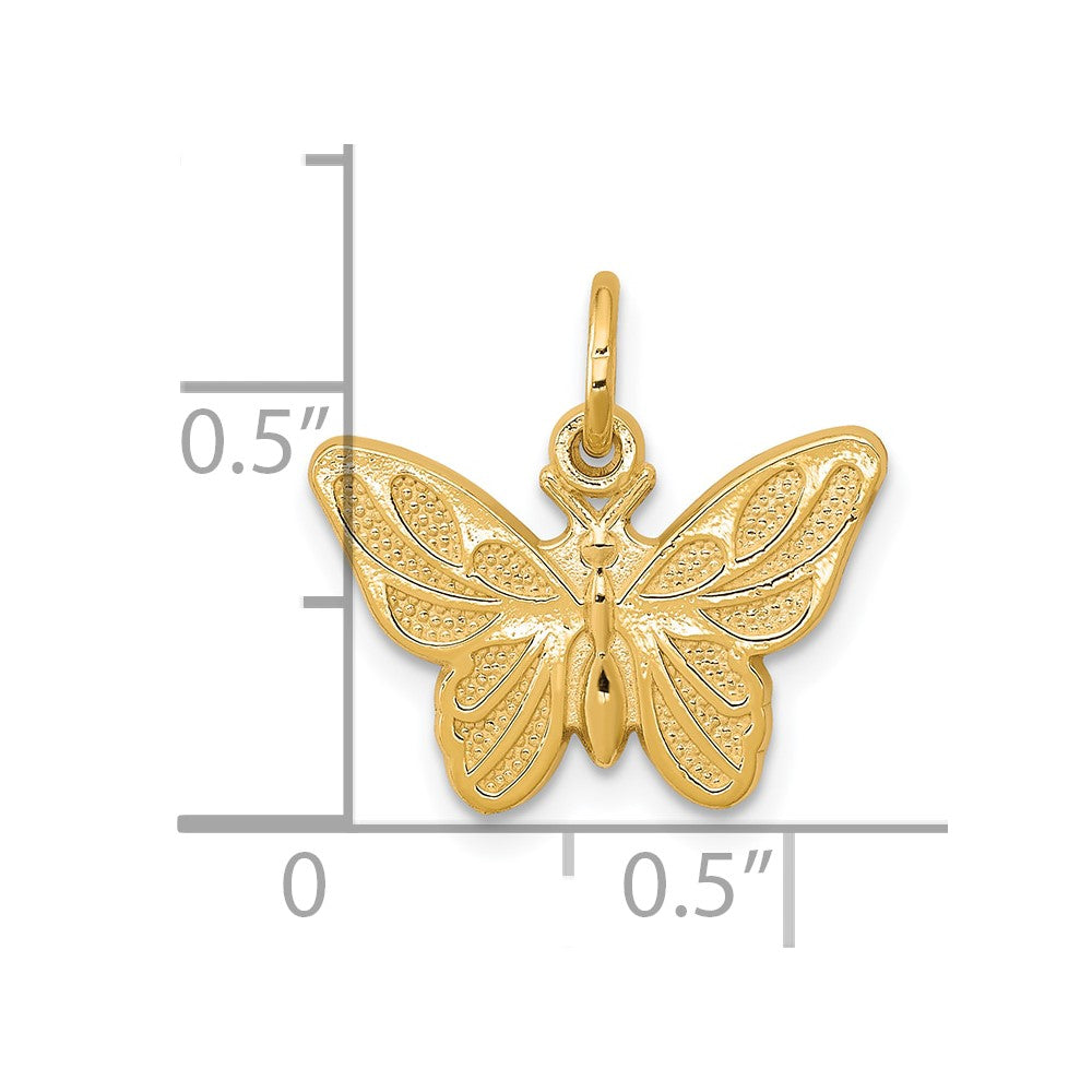 10k Yellow Gold Butterfly Charm