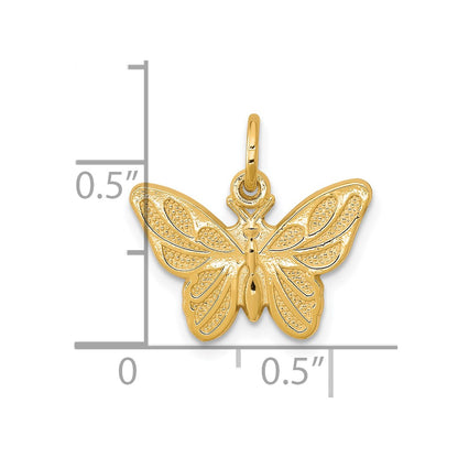10k Yellow Gold Butterfly Charm