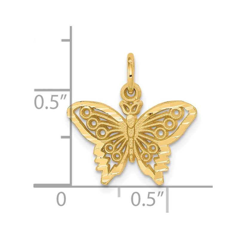 10k Yellow Gold Butterfly Charm