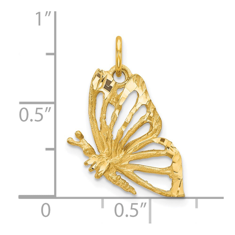 10k Yellow Gold Butterfly Charm