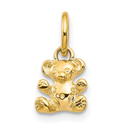 10k Yellow Gold 3D Teddy Bear Charm