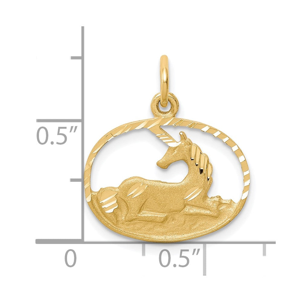10k Yellow Gold Unicorn Charm