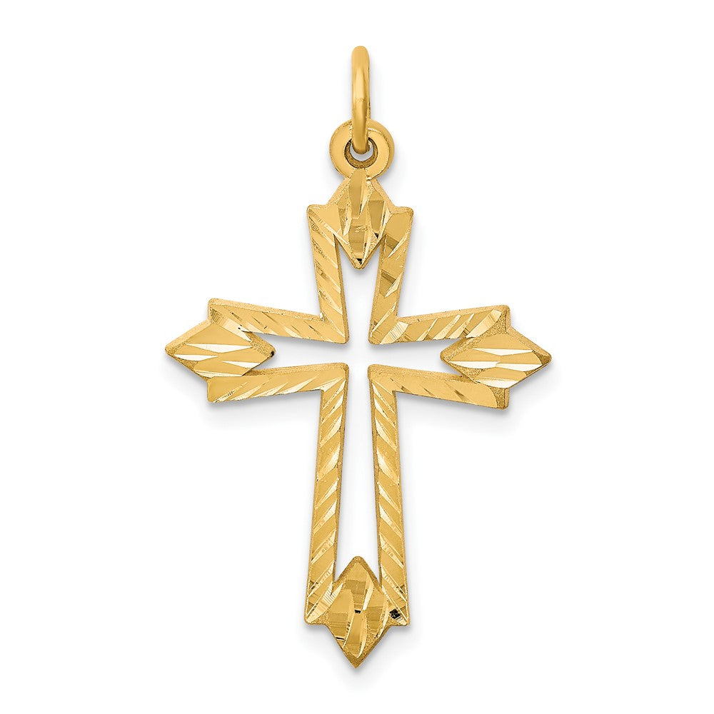 10k Yellow Gold Cross Charm