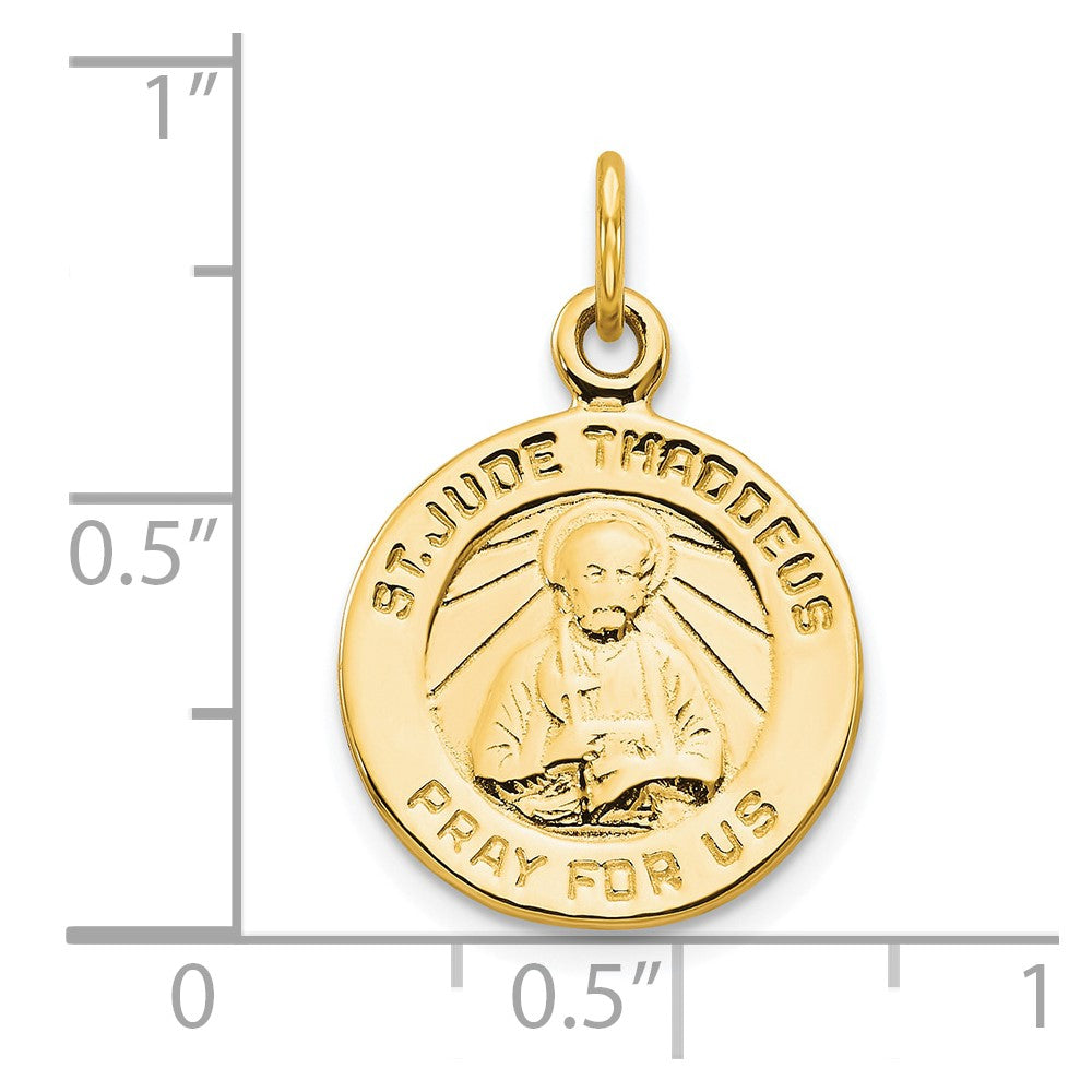 10k yellow gold st. jude medal