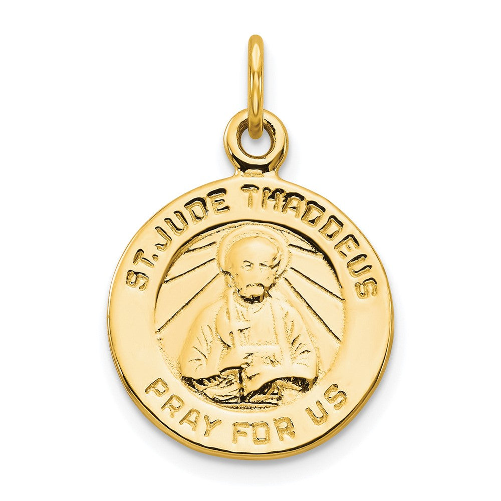 10k yellow gold st. jude medal