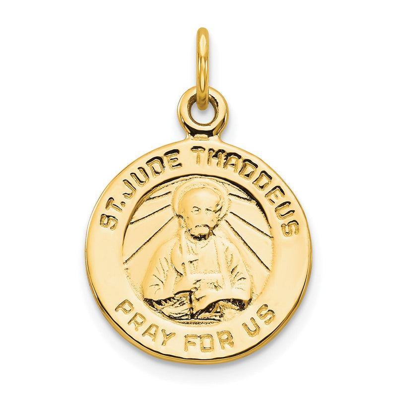 10k yellow gold st. jude medal