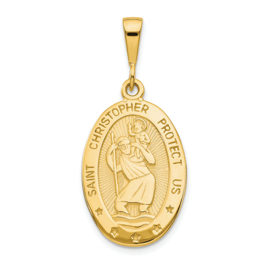 10K Yellow Gold 10K St. Christopher Medal