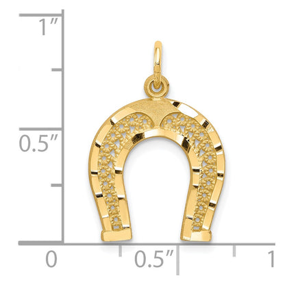 10k yellow gold horseshoe charm