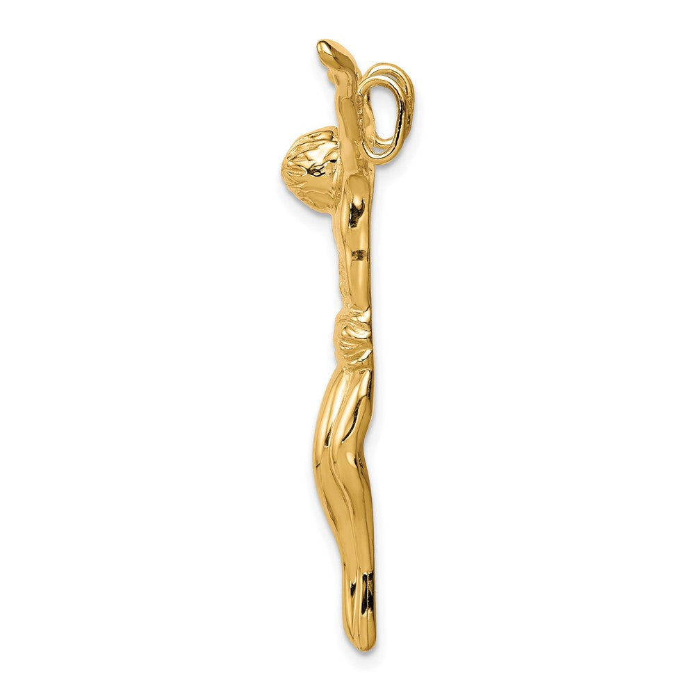 10k yellow gold solid polished corpus pendant