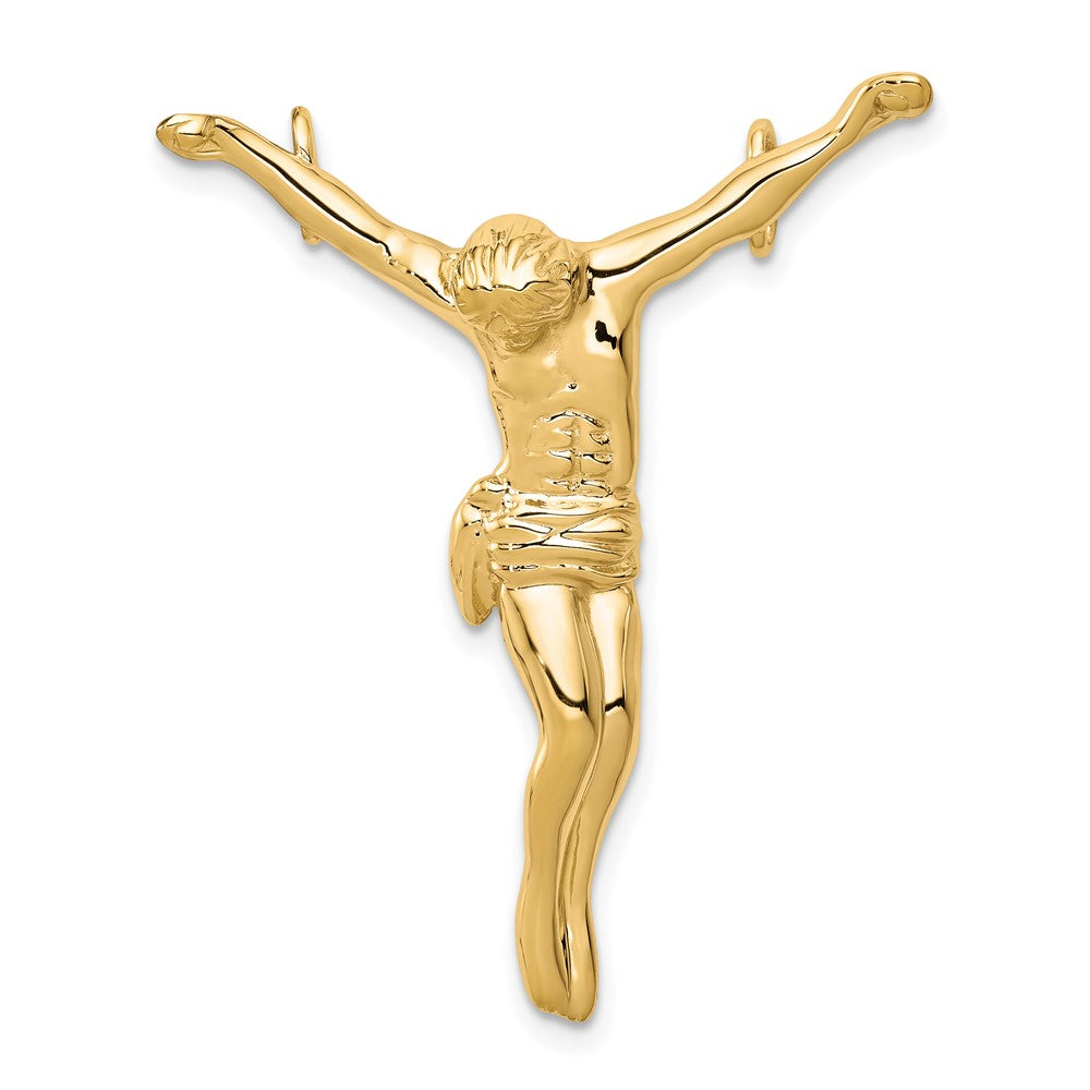 10k yellow gold solid polished corpus pendant