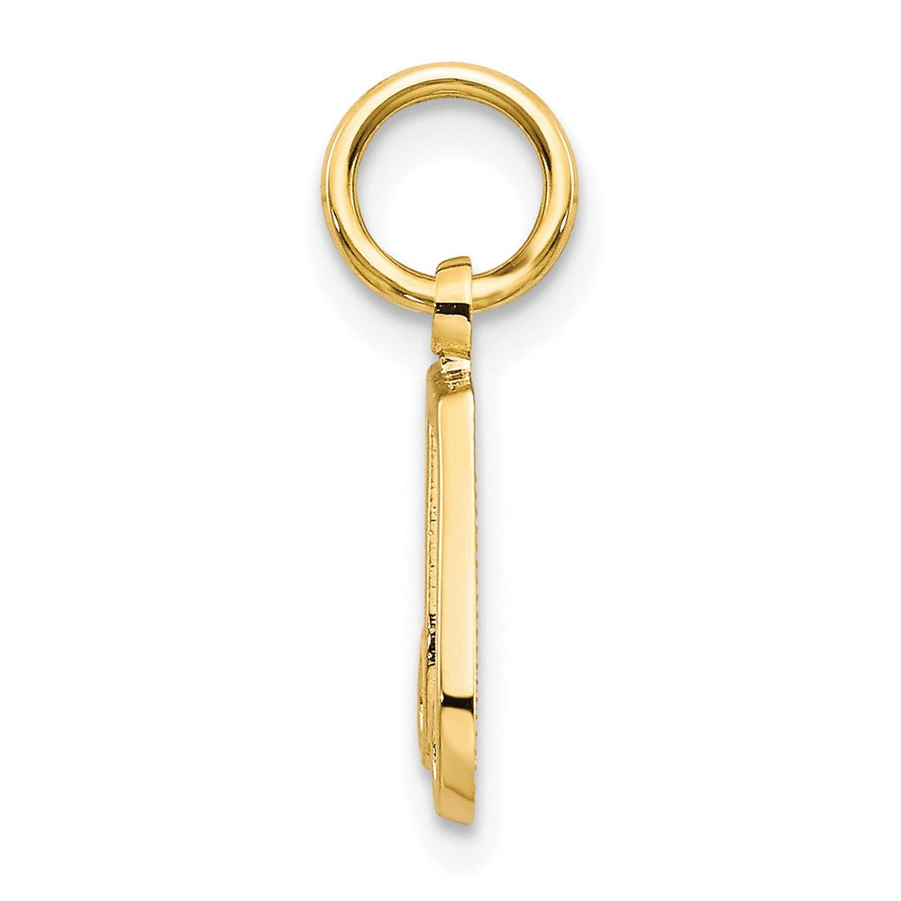 10k yellow gold musical note charm