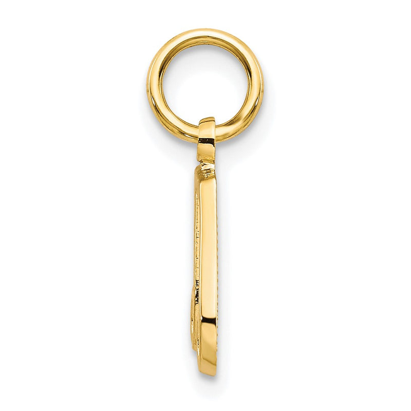 10k yellow gold musical note charm