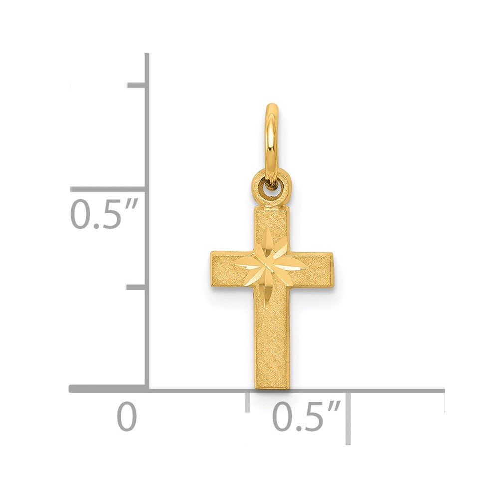 10k yellow gold cross charm