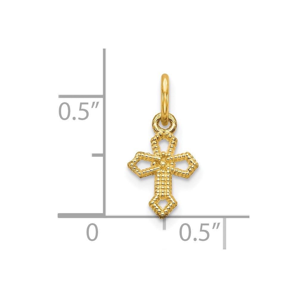 10k yellow gold cross charm