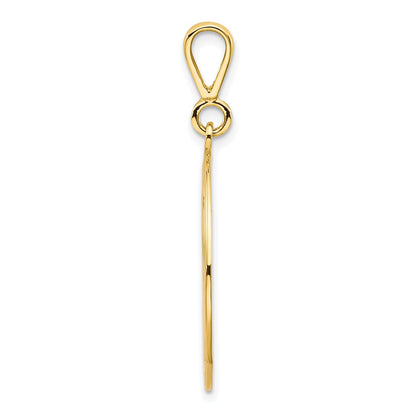 10K Yellow Gold Polished And Textured Masonic Symbol Pendant