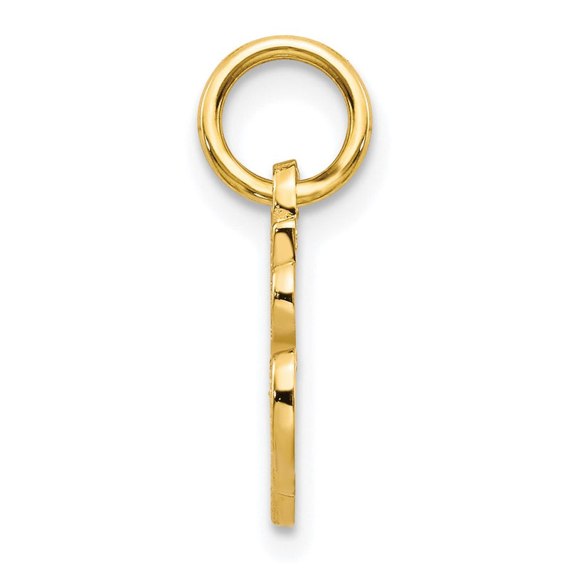 10K Yellow Gold Initial A Charm